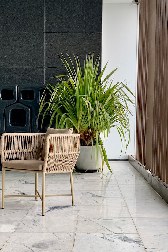 Ceramic vessel pearl grey XL