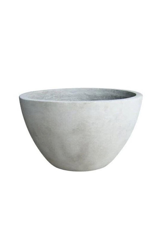 Ceramic vessel pearl grey L